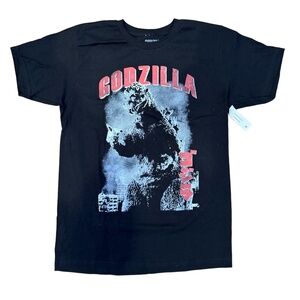 New Black Godzilla Graphic Print Unisex T-Shirt XL Gojira Monster Japanese Movie